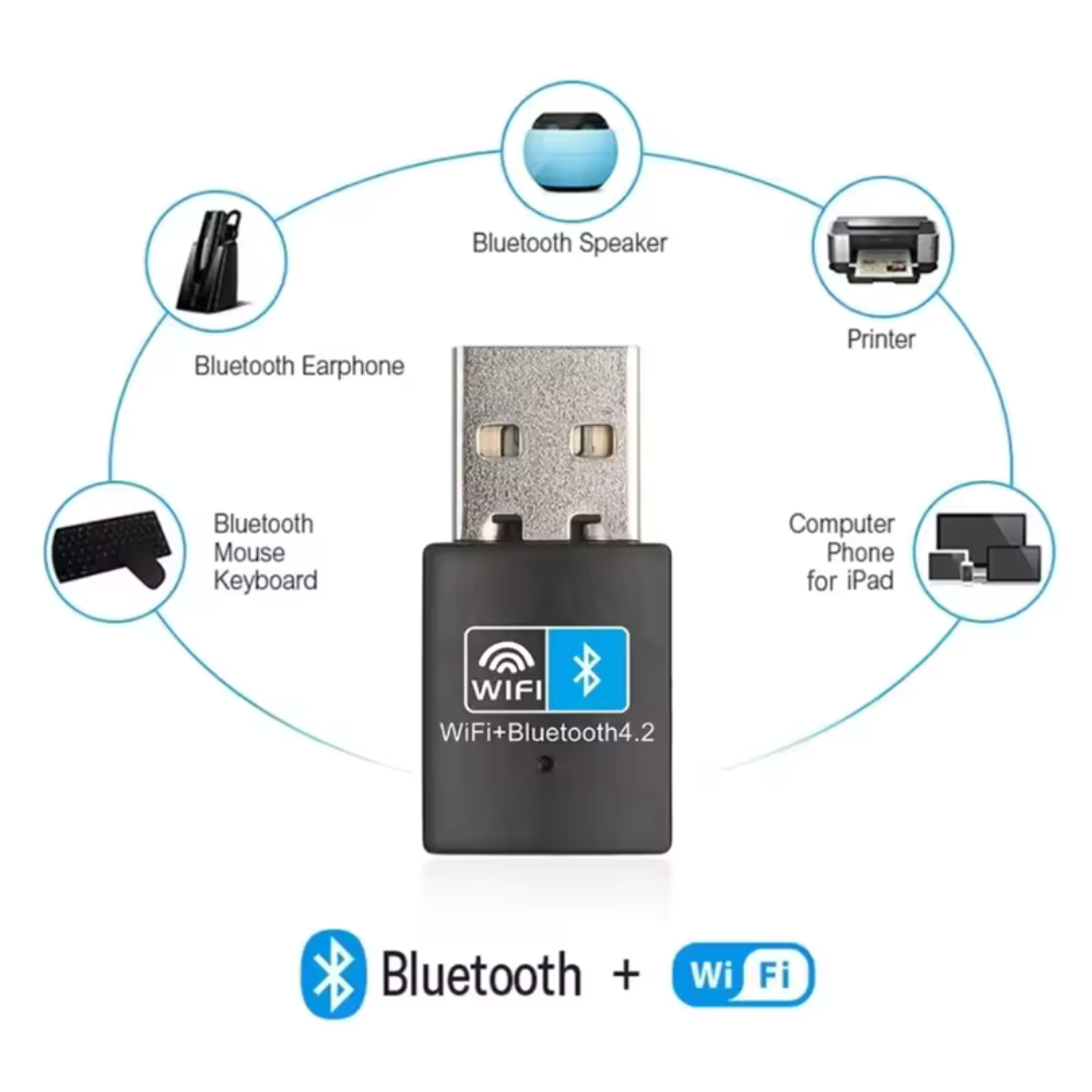 ADAPTADOR USB WIFI + BLUETOOTH